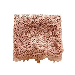 Eyeful Dusty‎ Rose Pink Lace Trim Scarf Wrap Wedding Bridesmaid Holiday